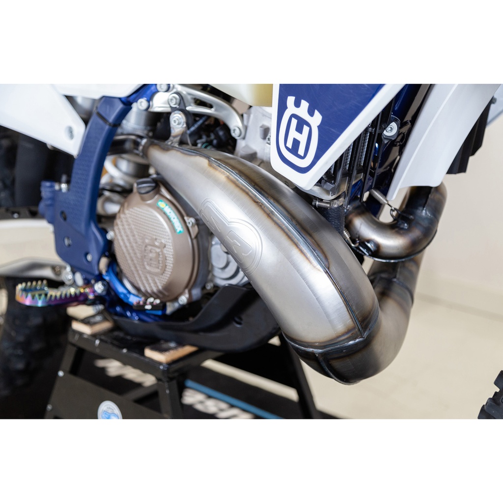 S3 Works Factory Exhaust Pipe for GasGas, Husqvarna & KTM 2T Bikes (2020-2023) - (Raw Finish)