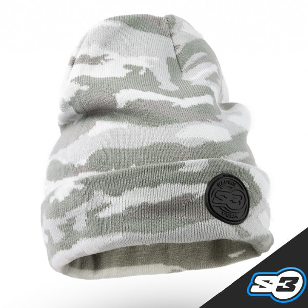 S3 - Hat, Beanie, Winter Racing, Camo-White