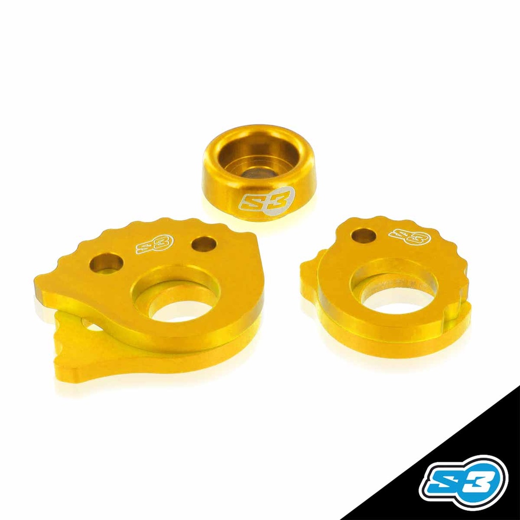 S3 Rear Axle Chain Tensors for S-Chargo, Sherco, Beta, Montesa & Scorpa (Limited Stock)
