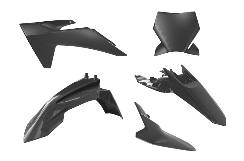 R-Tech Plastic Kit - KTM SX 65 Models (2024 to 2025) - 5 PCS - (Black)