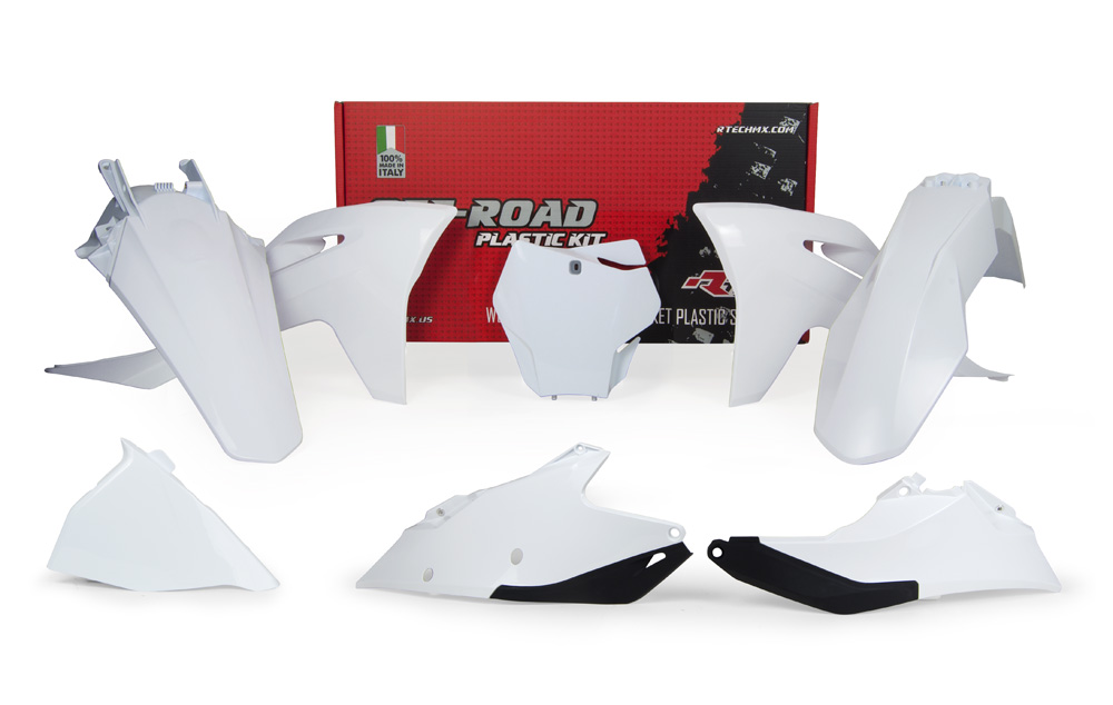 RTech Plastic Kit for GasGas MC, MCF, EX, and and EXF Bikes (2021-2023) - 6 PCS - (White)