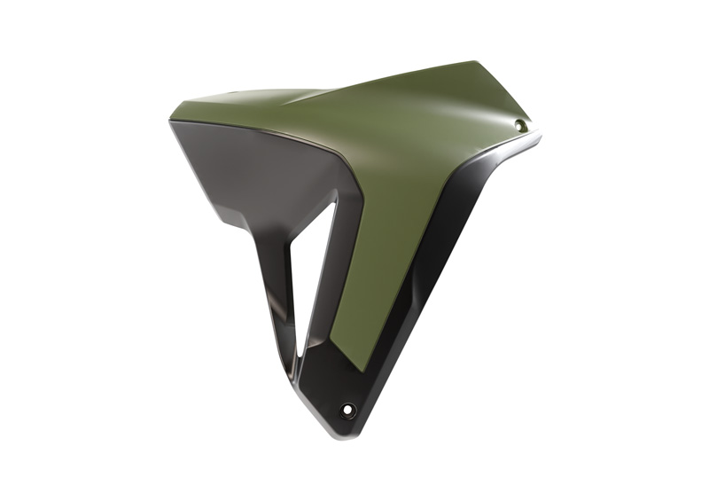RTech Complete Plastic Kit for Honda Transalp 750 Models (2023 to 2025) - 7 PCS - (Green / Black) - RADIATOR SCOOPS