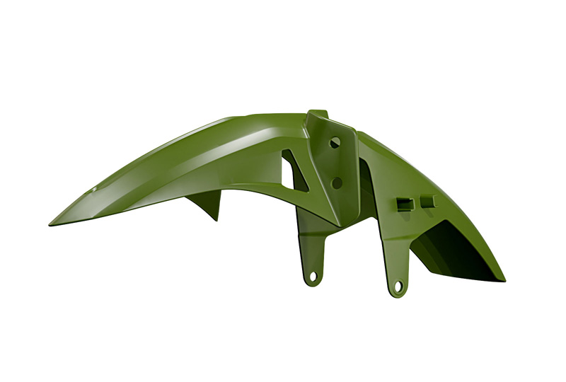 RTech Complete Plastic Kit for Honda Transalp 750 Models (2023 to 2025) - 7 PCS - (Green / Black) - FRONT FENDER