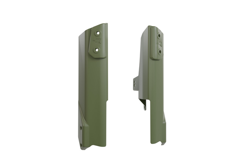 RTech Complete Plastic Kit for Honda Transalp 750 Models (2023 to 2025) - 7 PCS - (Green / Black) - FORK PROTECTORS