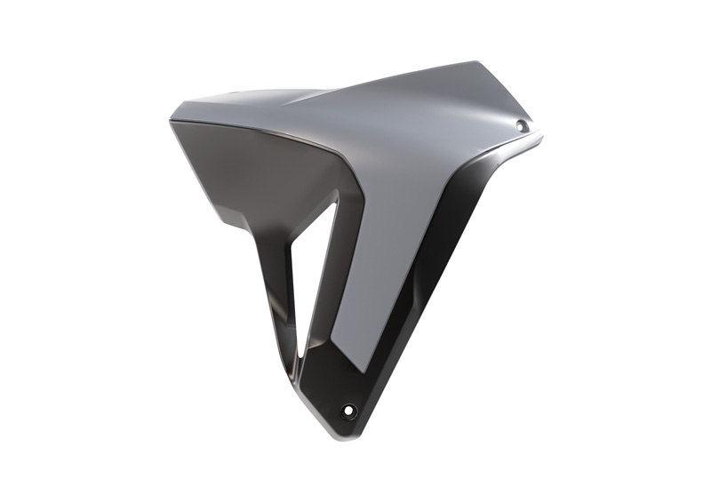 RTech Complete Plastic Kit for Honda Transalp 750 Models (2023 to 2025) - 7 PCS - (Quantum Grey / Black) - RADIATOR SCOOPS