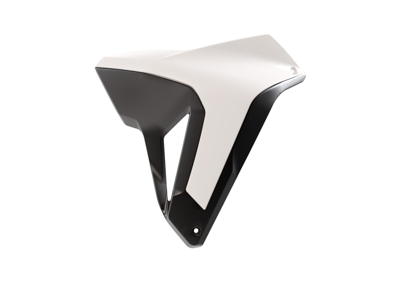 RTech Complete Plastic Kit for Honda Transalp 750 Models (2023 to 2025) - 7 PCS - (White / Black) - RADIATOR SCOOPS