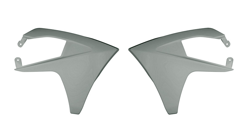 RTech Plastic Kit for Select GasGas Bikes (2023-2025) - 6 PCS - (Quantum Grey) - RADIATOR SCOOPS