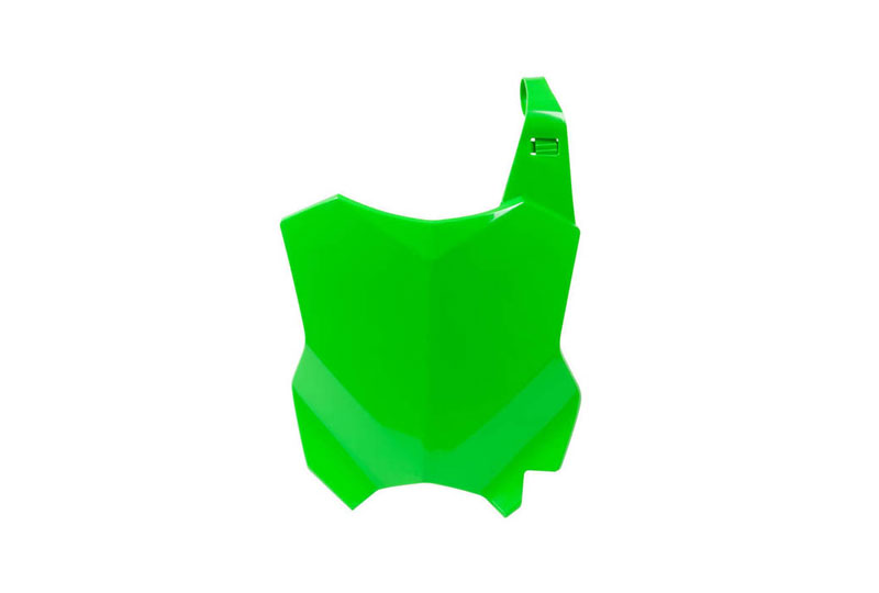 RTech Plastic Kit for Kawasaki KX and KX-X Bikes (2024) - 6 PCS - (KX Green) - FRONT NUMBER PLATE