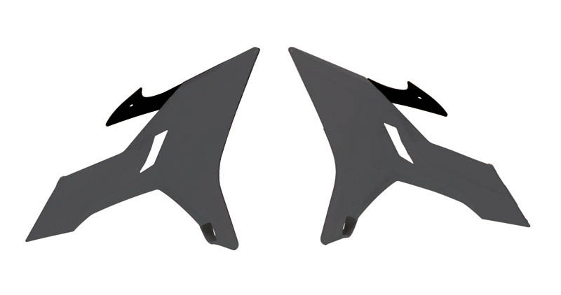 RTech Revolution Plastic Kit for Yamaha Bikes (2002-2022) - 7 PCS - (Quantum Grey) - RADIATOR SCOOPS