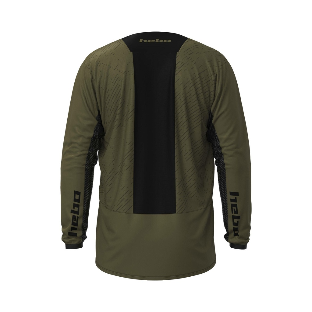 Hebo Scratch Xtrem High-Performance Enduro/MX Technical Jersey (Khaki) - Back