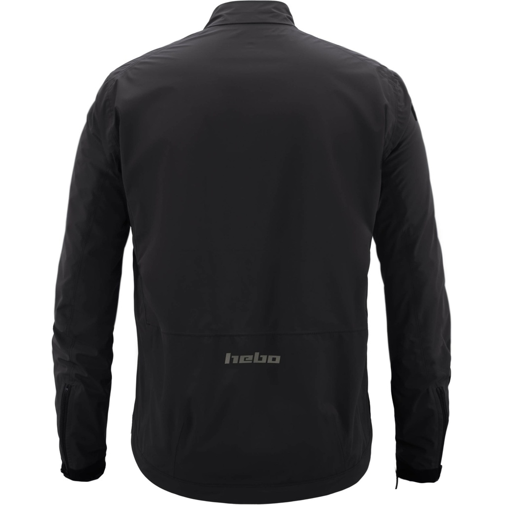 Hebo Tech Jacket with Triple Layer Waterproof Stretch Fabric (Black) - Back