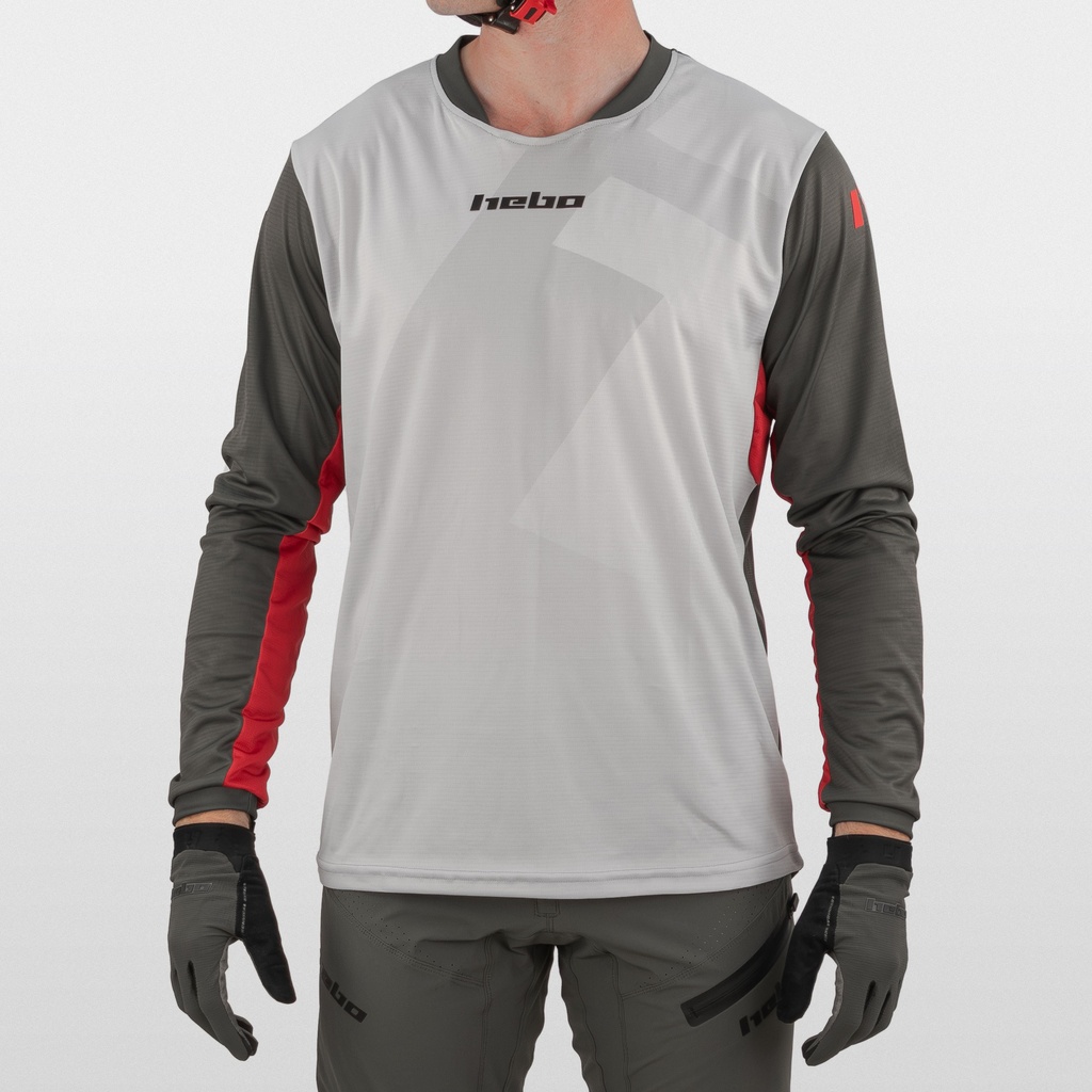 Hebo Tech Jersey with Breathable Lightweight Polyester Fabric (Dark Grey) - Front (Lifestyle)