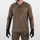 Hebo Tech Jersey with Breathable Lightweight Polyester Fabric (Taupe) - Front (Lifestyle)