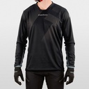 Hebo Tech Jersey with Breathable Lightweight Polyester Fabric (Black) - Front (Lifestyle)