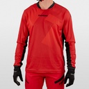 Hebo Tech Jersey with Breathable Lightweight Polyester Fabric (Red) - Front (Lifestyle)