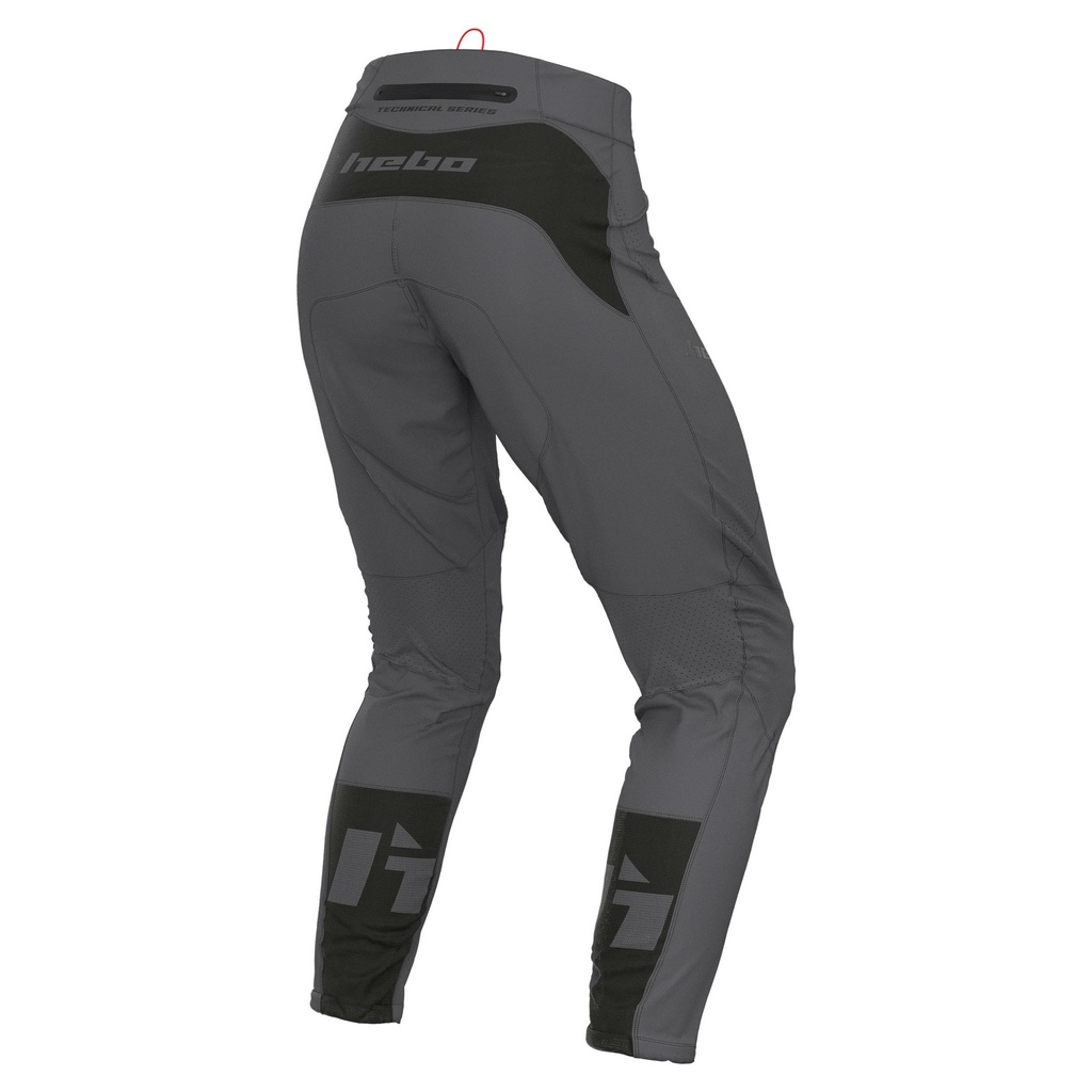Hebo Tech Pants with Lightweight Durable Nylon Fabric (Dark Grey) - Back