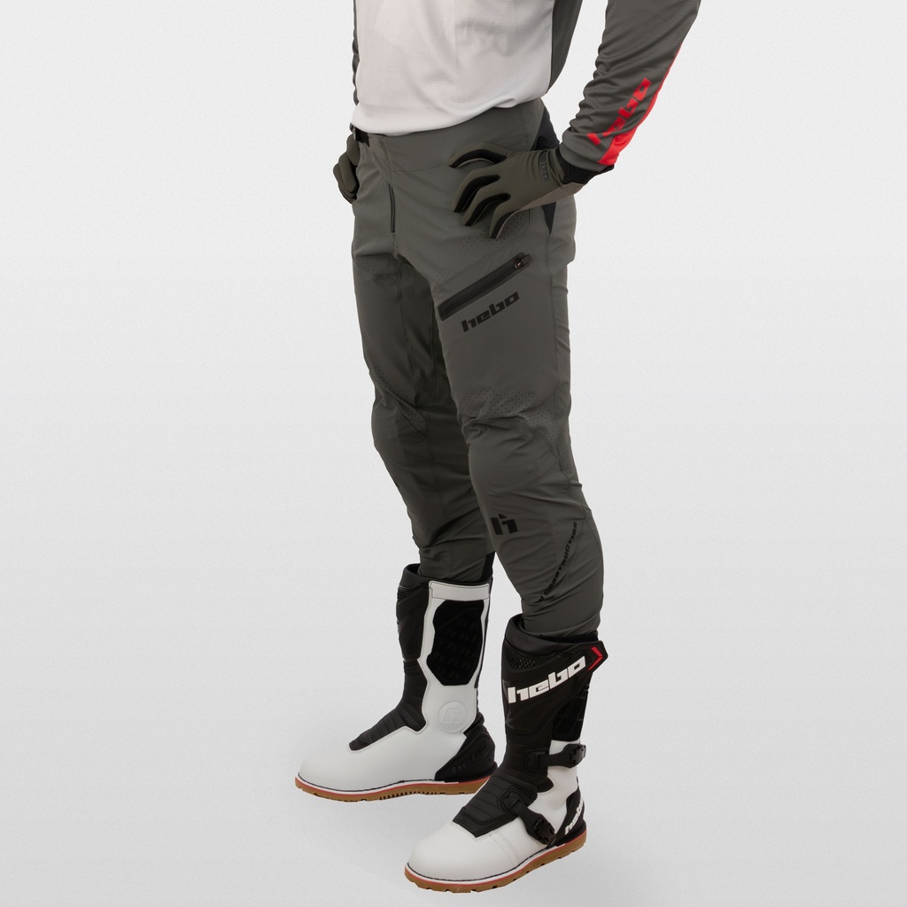 Hebo Tech Pants with Lightweight Durable Nylon Fabric (Dark Grey) - Front (Lifestyle)