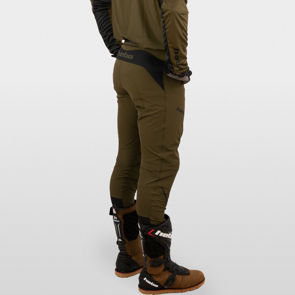 Hebo Tech Pants with Lightweight Durable Nylon Fabric (Khaki) - Back (Lifestyle)