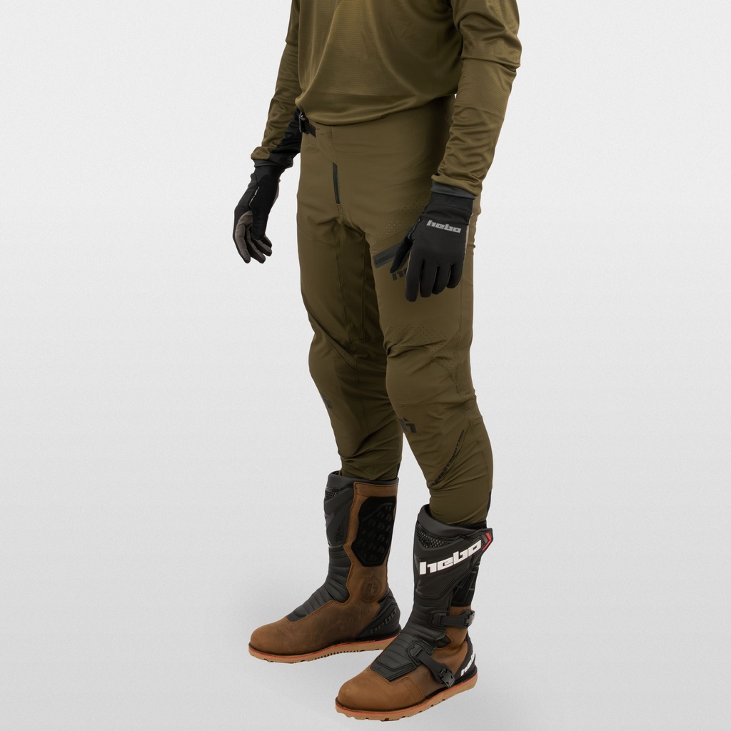 Hebo Tech Pants with Lightweight Durable Nylon Fabric (Khaki) - Front (Lifestyle)