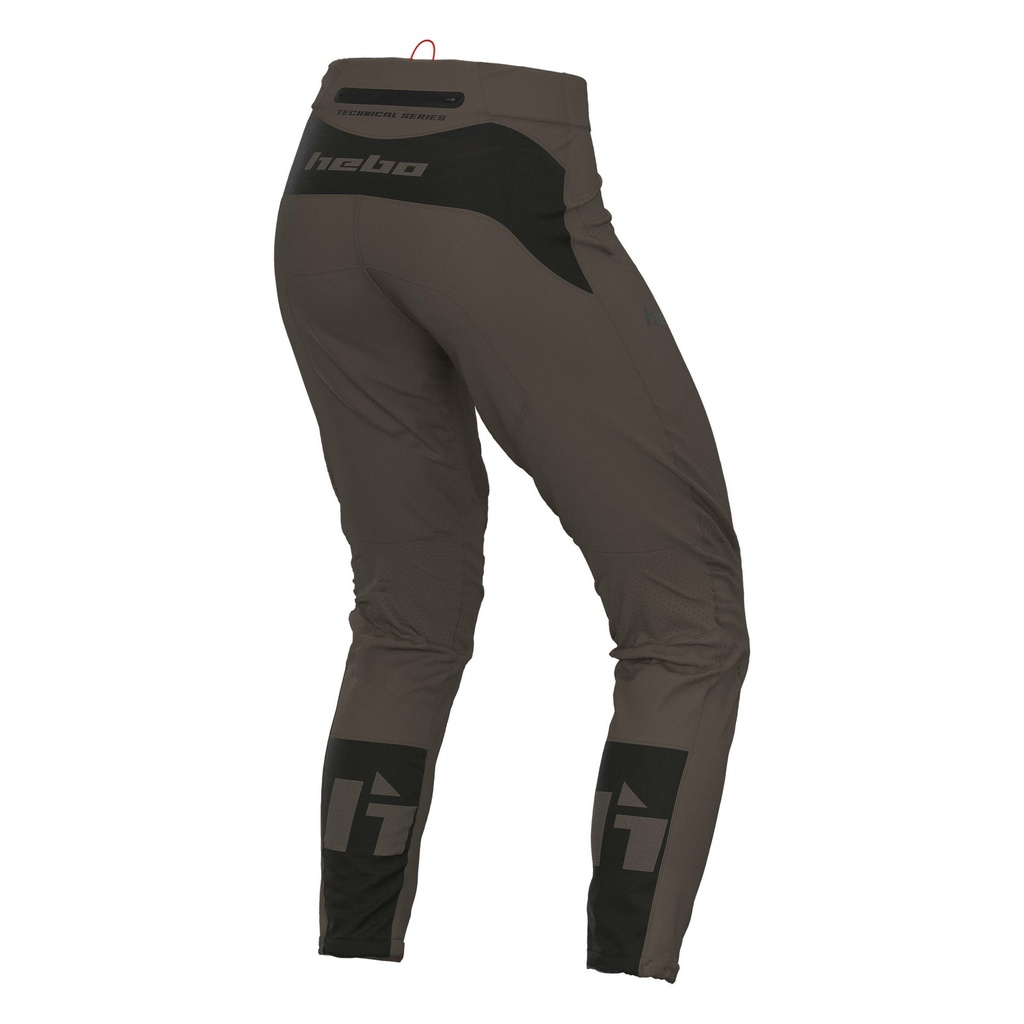 Hebo Tech Pants with Lightweight Durable Nylon Fabric (Taupe) - Back