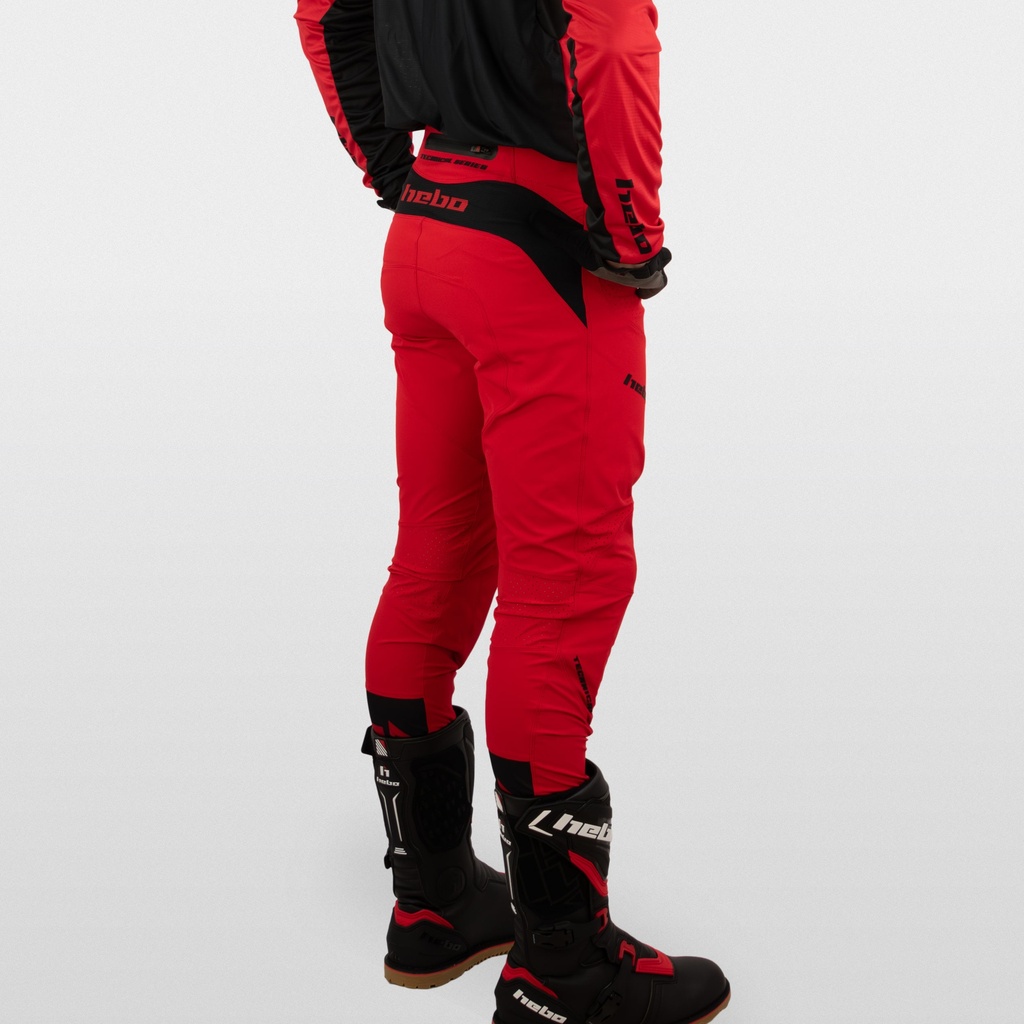 Hebo Tech Pants with Lightweight Durable Nylon Fabric (Red) - Back (Lifestyle)