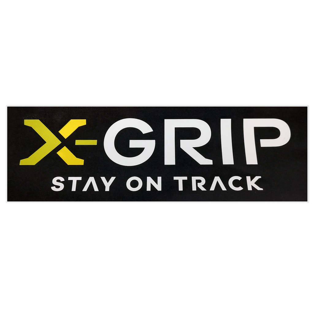X-Grip Medium 10-Pack Sticker Set - Logo + “Stay on Track” (Black/Green/White) - (Limited Stock)