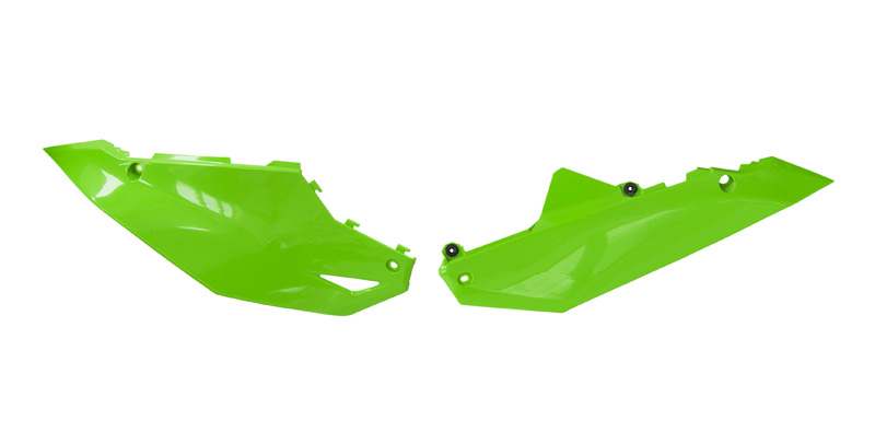 RTech Plastic Kit for Kawasaki KX and KX-X Bikes - (KX Green) - SIDE PANELS