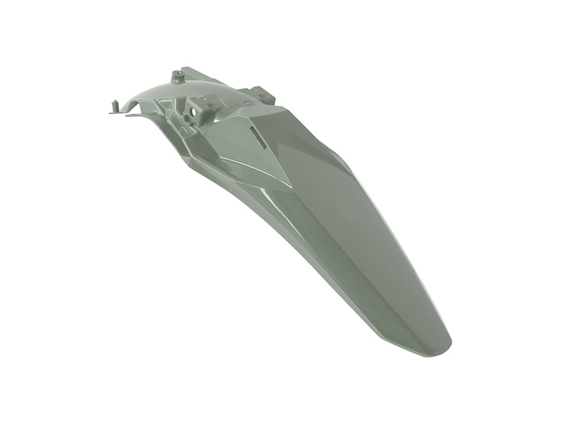 RTech Plastic Kit for Kawasaki KX and KX-X Bikes - (KX Green) - REAR FENDER