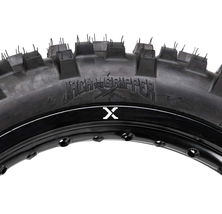 X-Grip Jack the Gripper Rear Tire (120/90-18) - Logo