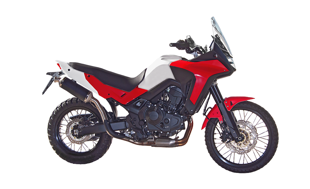 RTech Complete Plastic Kit for Honda Transalp 750 Models (2023 to 2025) - 7 PCS - (Red / Black / White)