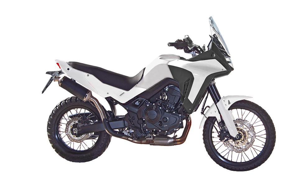 RTech Complete Plastic Kit for Honda Transalp 750 Models (2023 to 2025) - 7 PCS - (White / Black)