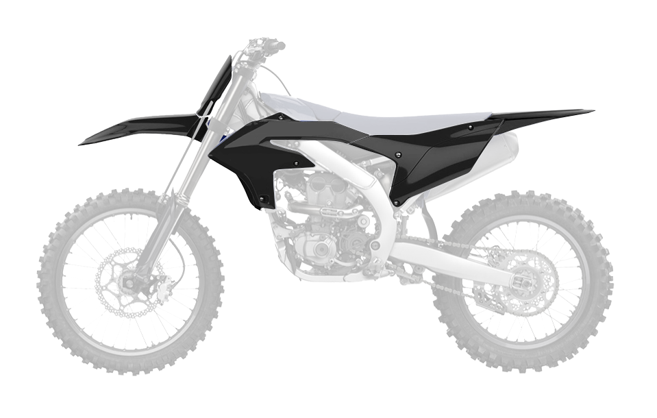 RTech Plastic Kit for Yamaha YZF/YZ-FX Models (2023 to 2025) - 5 PCS - (Black)