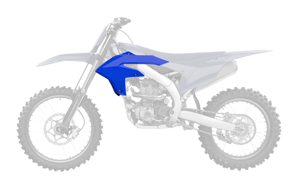 RTech Radiator Shrouds for Yamaha YZF & YZ-FX 450 Bikes (2023-2025) - (Yamaha Blue)