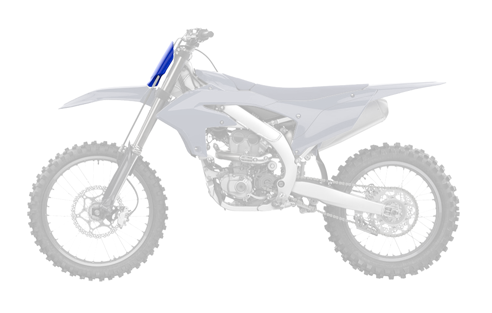 RTech Front Number Plate for Yamaha YZF & YZ-FX 450 Bikes (2023-2024) - (Yamaha Blue)