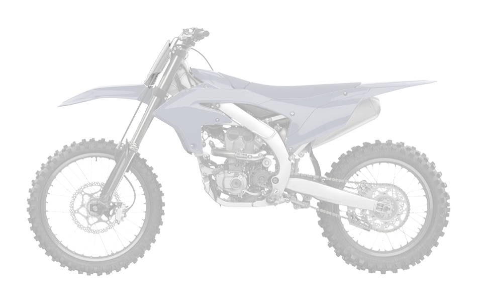 RTech Front Number Plate for Yamaha YZF & YZ-FX 450 Bikes (2023-2024) - (Yamaha Blue)