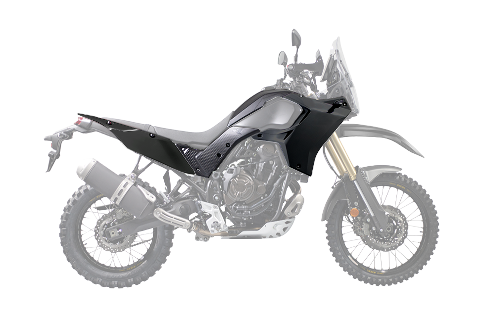 RTech Revolution Plastic Kit for Yamaha T7 Bikes (2019-2024) - 5 PCS - (Black)