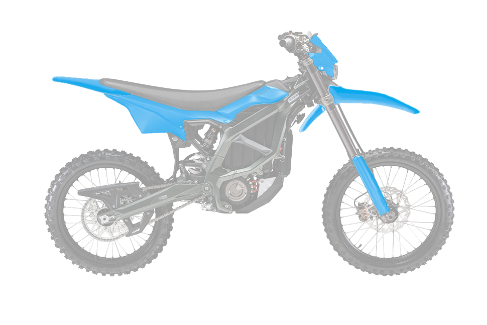 RTech Complete Plastic Kit for Sur-Ron Ultra Bee Models (2023 to 2025) - 6 PCS - (Light Blue)