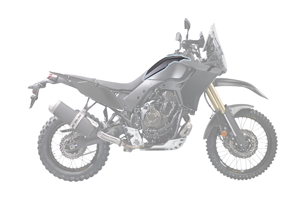 RTech Gas Tank Cover for Yamaha Tenere 700 Bikes (2019-2024) - (Black)