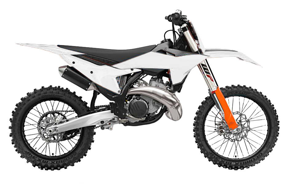 RTech Plastic Kit - KTM SX/XC/SXF/XCF Models (2024 to 2025) - 6 PCS - (White / Black)