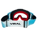 Viral Signature Series Offroad Goggle With Clear Lens ( Cyan/White )