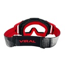 Viral Signature Series Offroad Goggle With Clear Lens ( Black/White/Red )