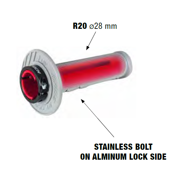 RTech R20 Universal Lock-On Grips - 28mm Diameter - Wave