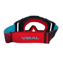 Viral Signature Series Offroad Goggle With Clear Lens ( Red/Black/Cyan )