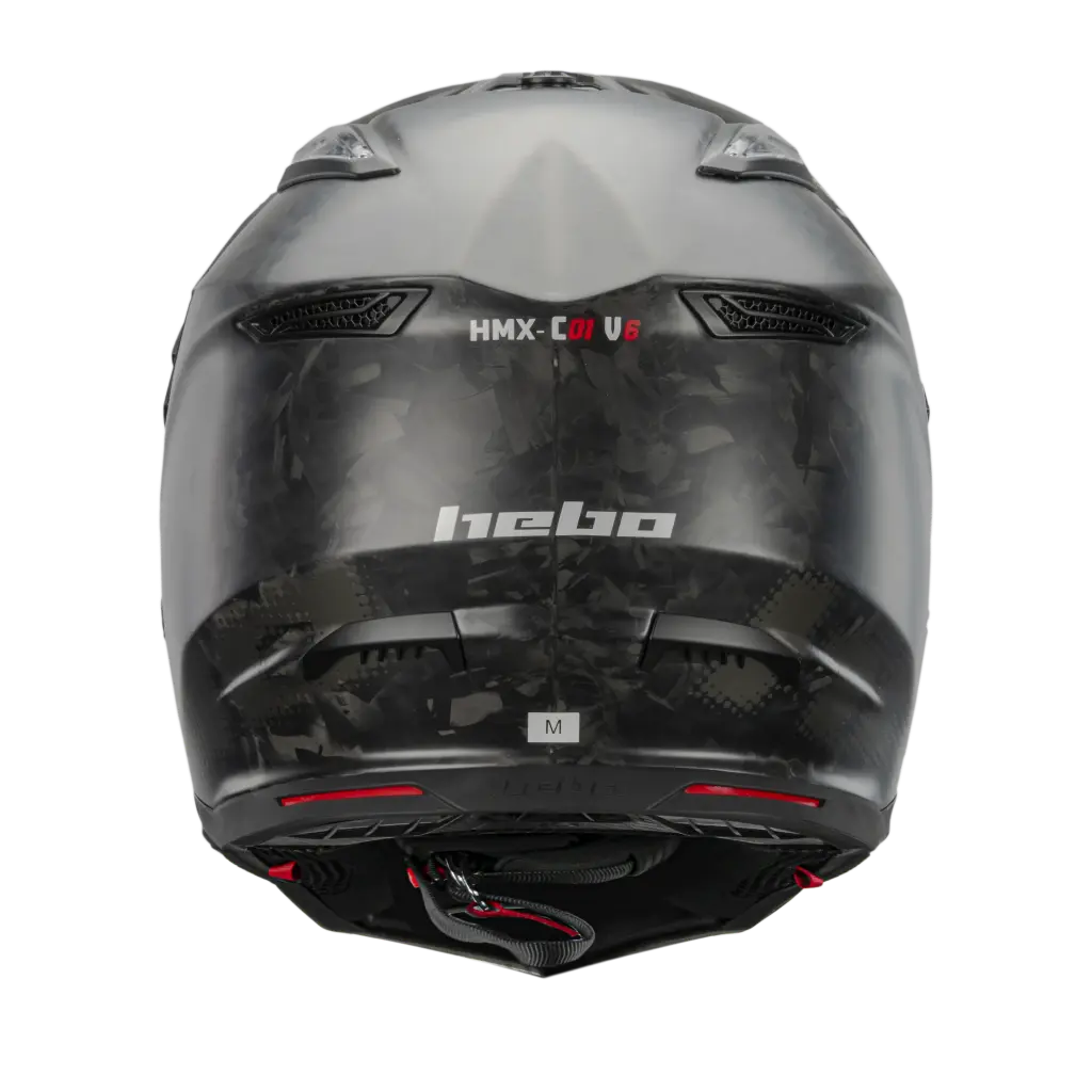 Hebo Enduro Race Helmet (Forged Carbon) - Back