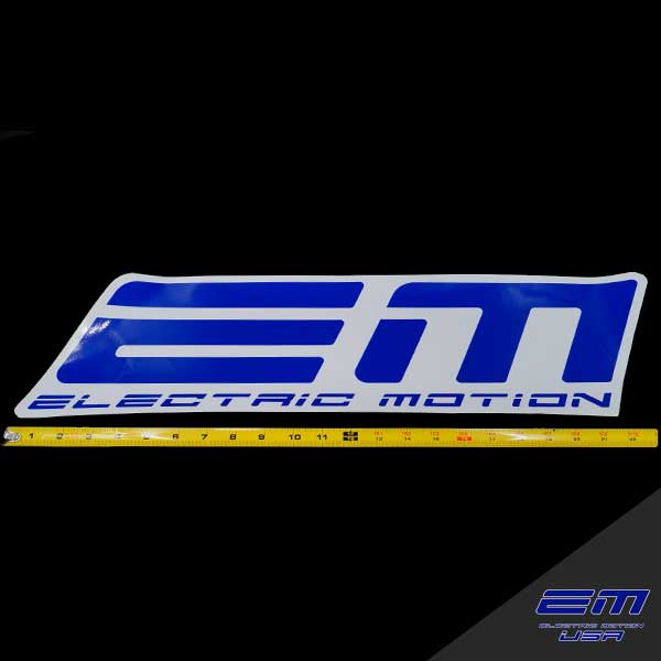 Decal, Logo, Electric Motion, 24" x 6.5", Sold as Each