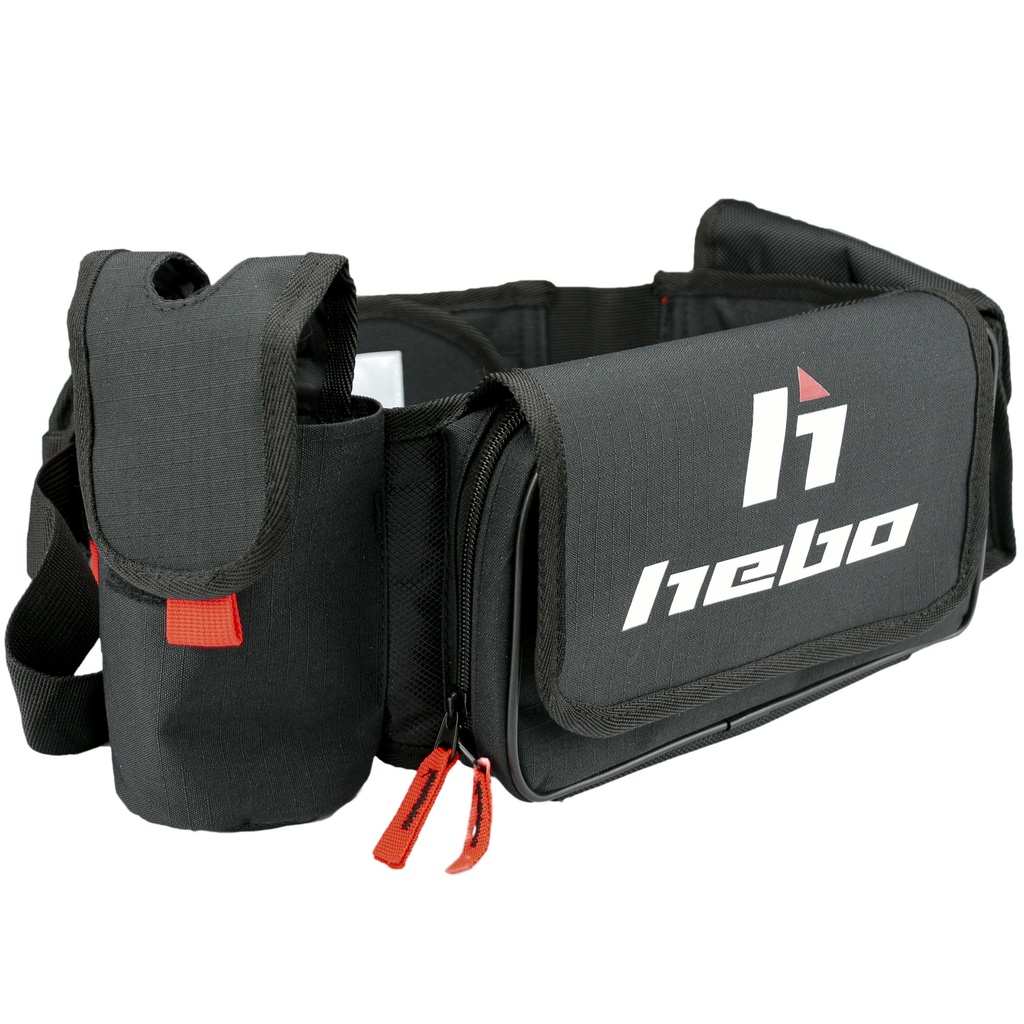 Hebo Six-Days Waist Pack with Multi-Compartment Storage (Black)