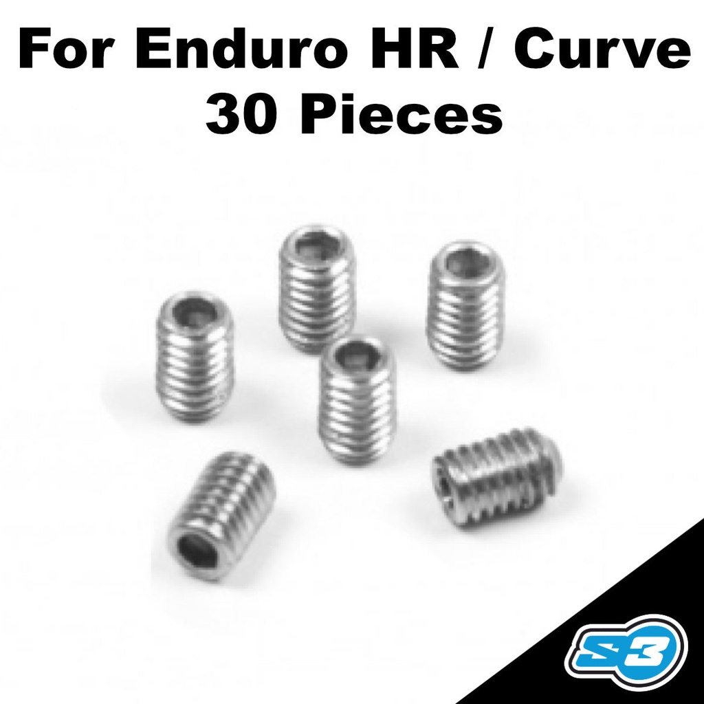 S3 - Spares, Screws, Footpeg Grip, Enduro, Hard Rock/Curve, 30 Pieces