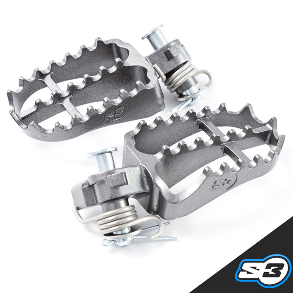 S3 - Footpegs, Steel, Enduro, ESK-569-T