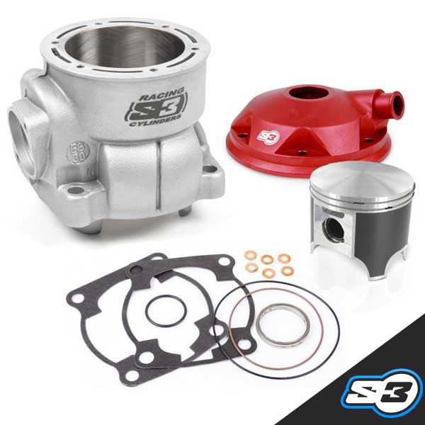 S3 - Kit, Top End, Cylinder/Piston/Insert/Head Cover, Gasket, GasGas, Trial, 225cc, Horizontal Outlet