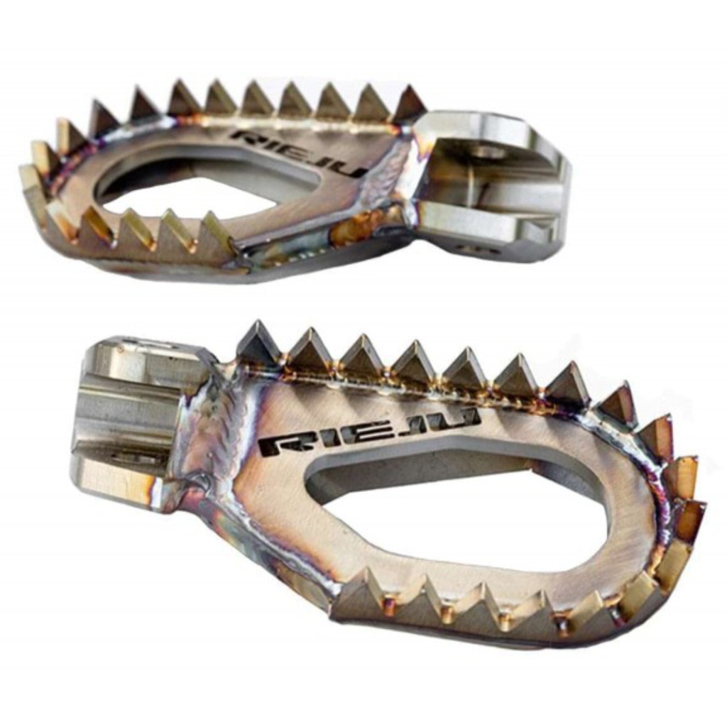 RJ - Stainless Steel Factory Racing Hard Enduro Foot Pegs, RIEJU